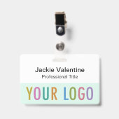 Abzeichen für Kunststoffnamen mit Clip Lanyard ode Ausweis (Vorderseite mit Clip)