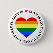 Abzeichen für LGBT-Schaltflächen - Liebe ist Liebe Button (Vorderseite)
