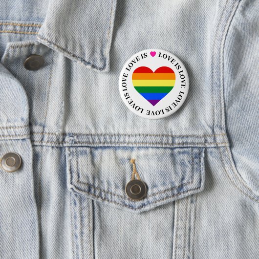 Abzeichen für LGBT-Schaltflächen - Liebe ist Liebe Button (Beispiel)