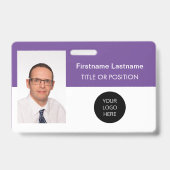 Abzeichen für lila Foto-ID Ausweis (Vorderseite)