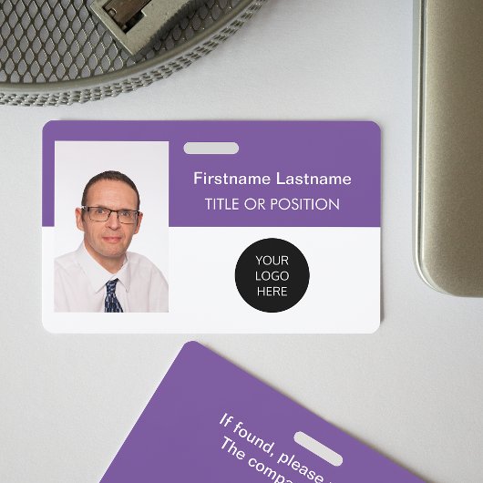 Abzeichen für lila Foto-ID Ausweis