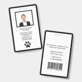 Abzeichen für Logonamen des Mitarbeiter-ID-Fotos Ausweis (Vorder- & Rückseite)