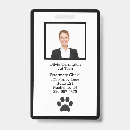 Abzeichen für Logonamen des Mitarbeiter-ID-Fotos Ausweis (Vorderseite)