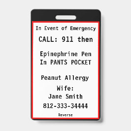 Abzeichen für medizinische Notfälle - kundenspezif Ausweis