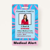 Abzeichen für medizinische Warnmeldungen - Kontakt Ausweis (Vorderseite)