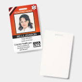Abzeichen für medizinisches Foto - Krankenschweste Ausweis (Vorder- & Rückseite)