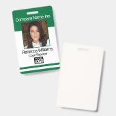 Abzeichen für Mitarbeiter - grün Ausweis (Vorder- & Rückseite)