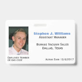 Abzeichen für Mitarbeiter im benutzerdefinierten F Ausweis (Vorderseite)