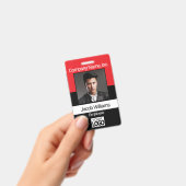 Abzeichen für Mitarbeiter in Office - Schwarz / Ro Ausweis (Handheld)