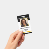 Abzeichen für Mitarbeiter - Schwarz und Gold Ausweis (Handheld)