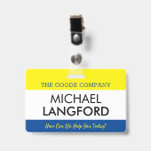 Abzeichen für Mitarbeitername| Benutzerdefinierter Ausweis (Front with Clip)