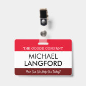 Abzeichen für Mitarbeitername| Benutzerdefinierter Ausweis (Front with Clip)