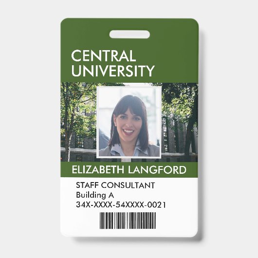 Abzeichen für Mitarbeitername| Benutzerdefiniertes Ausweis (Front)