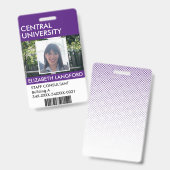 Abzeichen für Mitarbeitername| Benutzerdefiniertes Ausweis (Front & Back)