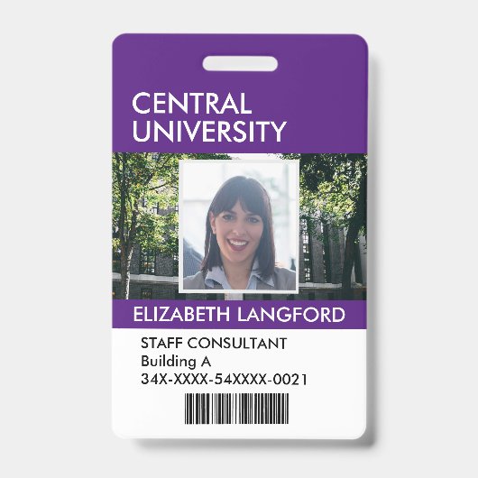 Abzeichen für Mitarbeitername| Benutzerdefiniertes Ausweis (Front)