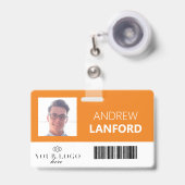 Abzeichen für Mitarbeitername| Benutzerdefiniertes Ausweis (Front with Retractable)