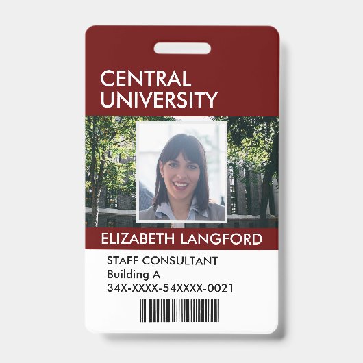 Abzeichen für Mitarbeitername| Benutzerdefiniertes Ausweis (Front)