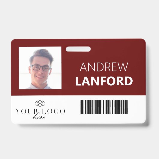 Abzeichen für Mitarbeitername| Benutzerdefiniertes Ausweis (Front)