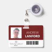 Abzeichen für Mitarbeitername| Benutzerdefiniertes Ausweis (Front with Retractable)