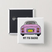 Abzeichen für Niedliche rosa Figaro Autoname Button (Vorne & Hinten)