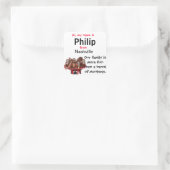 Abzeichen für niedliche Wiedersehen Quadratischer Aufkleber (Tasche)