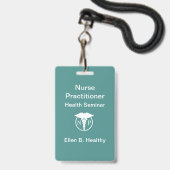 Abzeichen für Nurse Practitioner Ausweis (Vorderseite mit Lanyard)