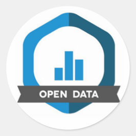 Abzeichen für offene Datenaufkleber Runder Aufkleber
