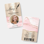 Abzeichen für öffentliche Notare Signierung von Fo Ausweis (Front & Back)