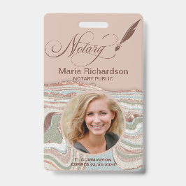 Abzeichen für öffentliche Notare Signierung von Fo Ausweis