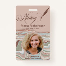 Abzeichen für öffentliche Notare Signierung von Fo Ausweis