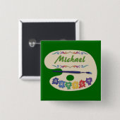 Abzeichen für Palettenname des Künstlers Button (Vorne & Hinten)