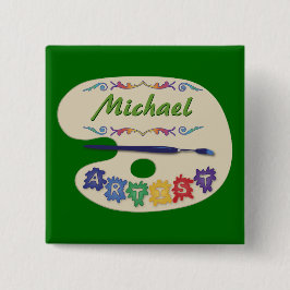 Abzeichen für Palettenname des Künstlers Button