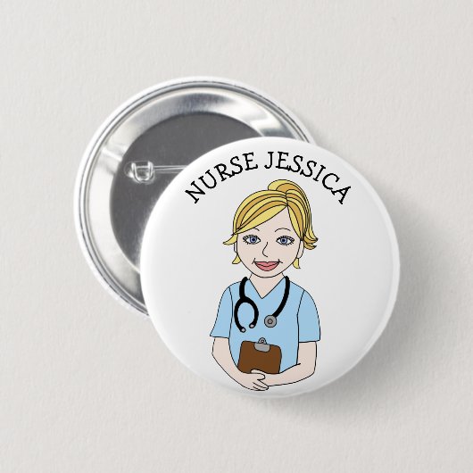 Abzeichen für personalisierte Krankenschwester Button (Vorne & Hinten)