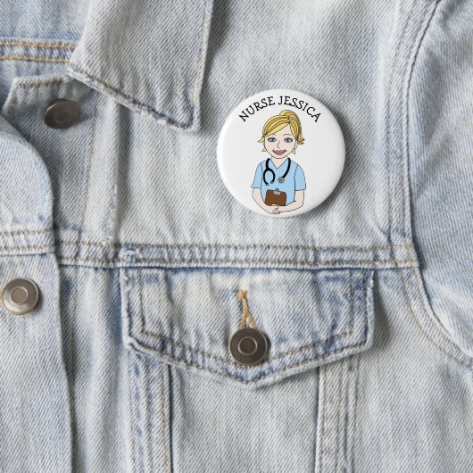 Abzeichen für personalisierte Krankenschwester Button (Beispiel)