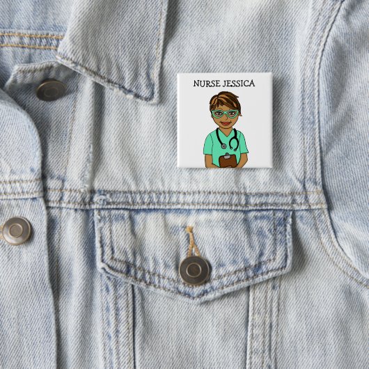 Abzeichen für personalisierte Krankenschwester Button (Beispiel)