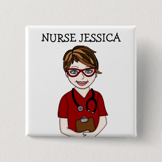 Abzeichen für personalisierte Krankenschwester Button (Vorderseite)