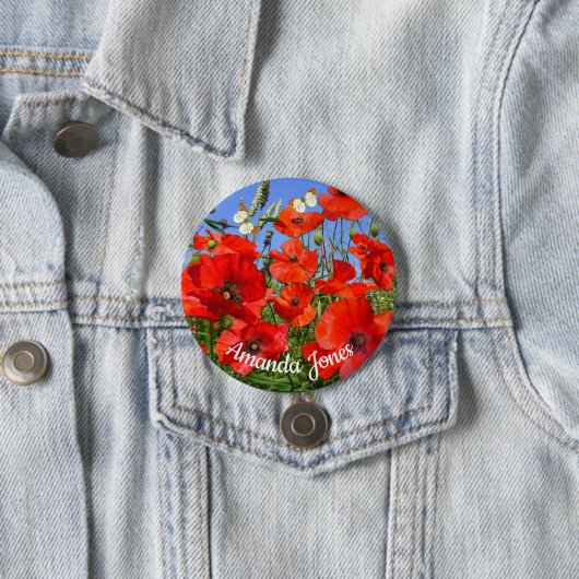 Abzeichen für personalisierte Mohnfelder Button (Beispiel)