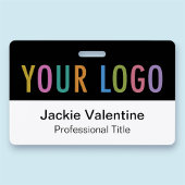 ABZEICHEN für PVC-Namen Horizontale Logokombinatio Ausweis