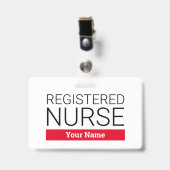 Abzeichen für registrierte Krankenschwester mit Cl Ausweis (Vorderseite mit Clip)