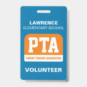 Abzeichen für Schul-PTA/PTO-Freiwillige Ausweis (Vorderseite)
