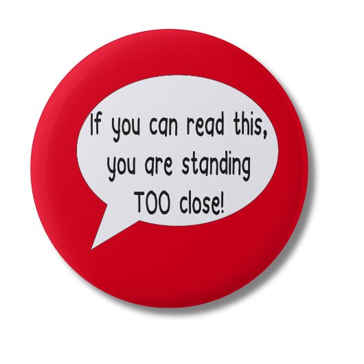 Abzeichen für soziales distanziertes Button