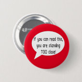 Abzeichen für soziales distanziertes Button (Vorne & Hinten)