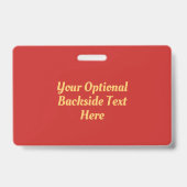 Abzeichen für Text- und Farbpizza-Slips Ausweis (Rückseite)