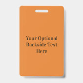 Abzeichen für Text- und Farbpizza-Slips Ausweis (Rückseite)