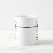 Abzeichen für Thin Blue Line-Polizei mit eigener M Kaffeetasse (Mittel)