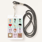 Abzeichen für tragbare Kommunikationsmodule Ausweis (Rückseite mit Schlüsselband)