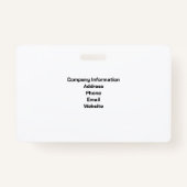 Abzeichen für Unternehmenssicherheit Ausweis (Rückseite)