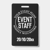 Abzeichen für Veranstaltungspersonal Ausweis (Rückseite)
