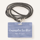 Abzeichen für verblasste blaue Unternehmen Ausweis (Vorderseite mit Schlüsselband)