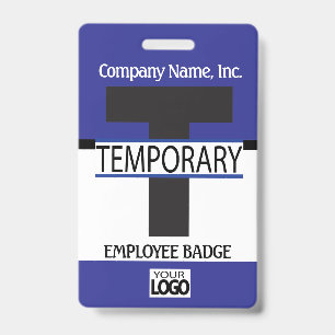 Abzeichen für zeitweilige Mitarbeiter mit Ihrem L Ausweis
